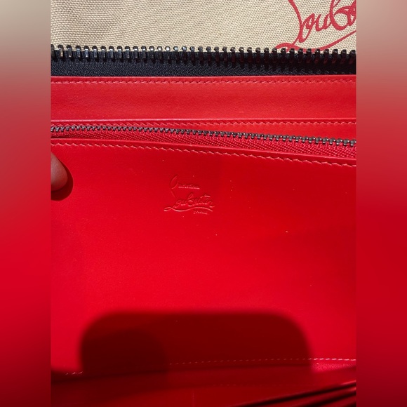 NEW Christian Louboutin Panettone Studs Logo Black Purse Zip Clutch Big Wallet - Picture 16 of 16